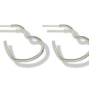Silver Heart Post Earrings